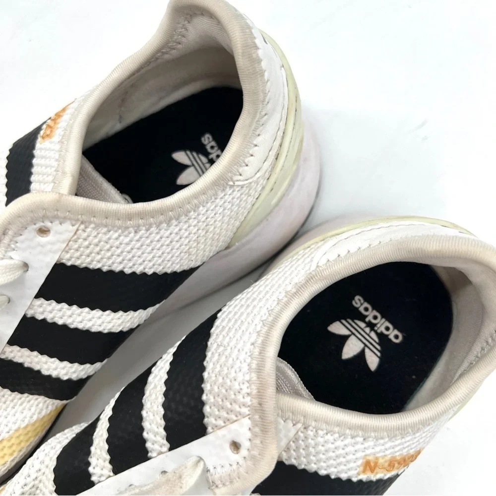 ADIDAS Ortholite Girl's White & Black Sneakers Size 4.5